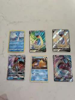Pokemon Holo Card Lot Lapras 5 Holo Cards V Vmax GX - Image 1