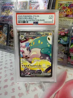 POKEMON IONOS BELLIBOLT EX SIR 183/159 Sv09 JOURNEY TOGETHER PSA 9 MINT - Image 1