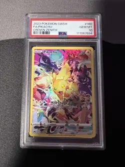 Pokemon Crown Zenith Pikachu #160 Psa 10 - Image 1