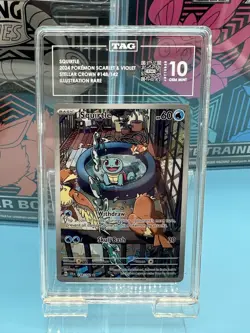 POKEMON 2024 STELLAR CROWN SQUIRTLE ILLUSTRATION RARE 148/142 TAG 10 - Image 3
