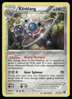 Klinklang 73/114 Holo Rare Steam Siege Pokemon Holo (CRIMP ON TOP) - Image 1