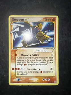Pokemon Groudon Gold Star 111/113 EX Delta Holo ITA - No Charizard Crystal - Image 1