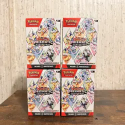 Pokemon TCG Scarlet & Violet Prismatic Evolutions Booster Bundle Lot of 4 Sealed - Image 1