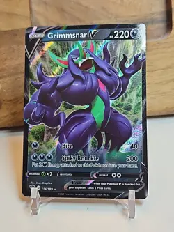 Pokemon TCG Grimmsnarl V Darkness Ablaze 114/189 Holo - Image 1