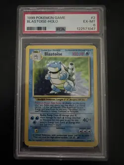 Pokemon Blastoise Base Set Unlimited 2/102 PSA 6 - Image 1