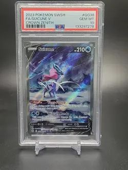 Suicune V Pokemon GG38/GG70 Sword Shield Crown Zenith 2023 PSA 10 Ultra Rare - Image 1