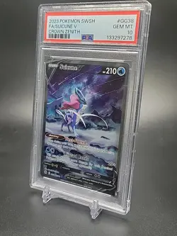Suicune V Pokemon GG38/GG70 Sword Shield Crown Zenith 2023 PSA 10 Ultra Rare - Image 2