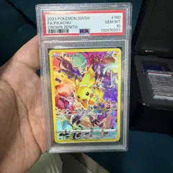 2023 Pokemon Sword & Shield Pikachu Crown Zenith 160/159 Secret Rare PSA 10 - Image 1