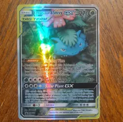 Pokemon Venusaur & Snivy GX TAG TEAM SM229 Promo Holo Card SM - Image 1