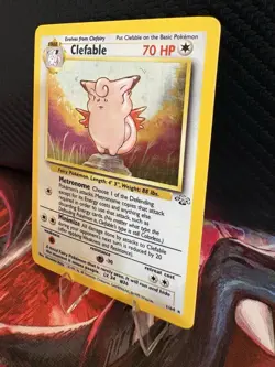 Clefable Holo 1/64 Base Set WOTC Pokemon Card LP Vintage 1999 - Image 3