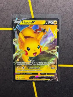 Pikachu V 043/185 - Pokemon Vivid Voltage Sword & Shield Ultra Rare Card NM - Image 1
