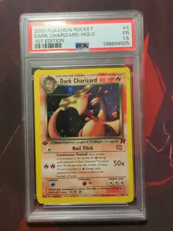 PSA 1.5 - DARK CHARIZARD 4/82 1st Edition Team Rocket Pokemon Card HOLO Low Pop - Image 1