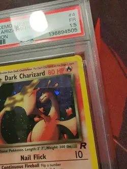 PSA 1.5 - DARK CHARIZARD 4/82 1st Edition Team Rocket Pokemon Card HOLO Low Pop - Image 3