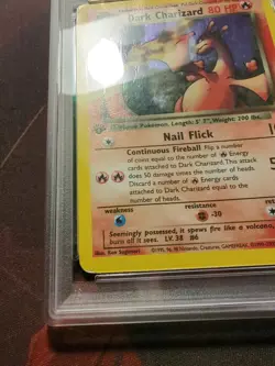 PSA 1.5 - DARK CHARIZARD 4/82 1st Edition Team Rocket Pokemon Card HOLO Low Pop - Image 4