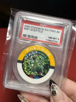 TOMY Pokemon Battrio S8 #007 Sceptile Foil PSA 8 Card 2009 - Image 3