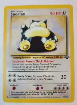 Snorlax 27/64 Jungle Set Non-Holo Rare Pokemon TCG Card - Image 1