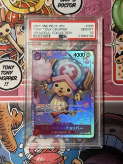 PSA 10 Tony Tony Chopper EB01-006 Japanese One Piece Card Game Gem Mint SR - Image 1