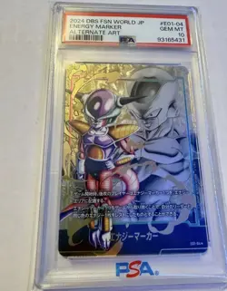 Energy Marker Japanese Frieza E01-04 Super Dragon Ball Heroes Card Game PSA 10 - Image 1
