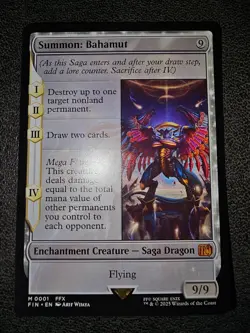 Magic the Gathering Summon Bahamut M 0001 Mythic Rare Card - Final Fantasy MTG - Image 1