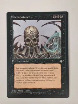 Magic MTG Ice Age Necropotence NEAR MINT NM BB - Image 1