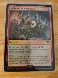 MTG Rally at the Hornburg (FOIL) 0142 Lord of the Rings M/NM Free UK P&P - Image 1