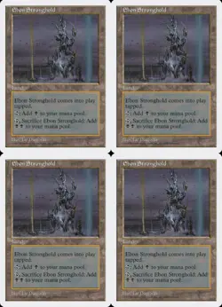 MTG Ebon Stronghold x4 5th Fifth Edition Uncommon NM/LP Playset - Image 1