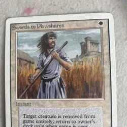 X1 Swords To Plowshares LP/MP [Unlimited Edition] Mtg Magic The Gathering - Image 4