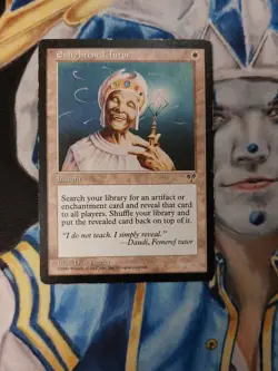 Enlightened Tutor MTG Mirage White Uncommon Instant Heavily Played x1 - Image 1