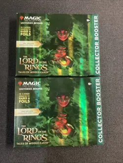 Magic The Gathering Lord Of The Rings Collector Booster Pack Sealed Lot Of 2 - Image 1