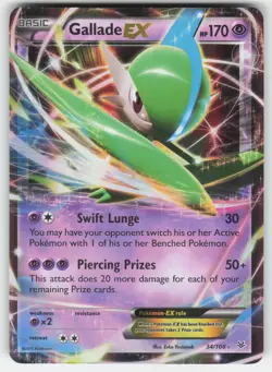 Gallade EX 34/108 Holo Rare EX Roaring Skies Pokemon LP - Image 1