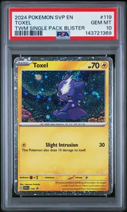 Toxel SVP 119 Cosmos Holo Black Star Promo Pokemon TCG PSA 10 - Image 1