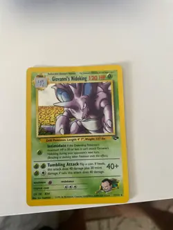 Numbered holographic card of Giovanni’s Nidoking from Pokemon Gym Challenge set. - Image 1