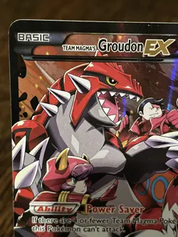 Team Magma's Groudon EX 15/34 Double Crisis Holo MP Pokemon TCG Legendary Rare - Image 2