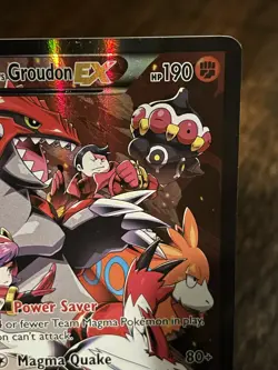 Team Magma's Groudon EX 15/34 Double Crisis Holo MP Pokemon TCG Legendary Rare - Image 3