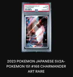 PSA 10 Charmander 168/165 ART Rare Holo Pokemon Japanese PSA Gem Mint 10 - Image 4