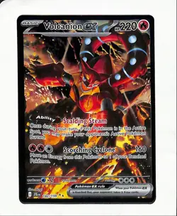 Pokemon TCG Volcanion Ex Scarlet & Violet Journey Together Holo Full Art 182/159 - Image 1