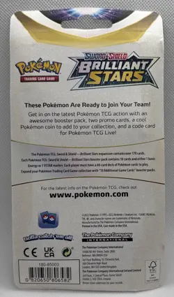 POKEMON BRILLIANT STARS Checklane Blister Pack Zoroark Zorua Promo Cards MINT - Image 2