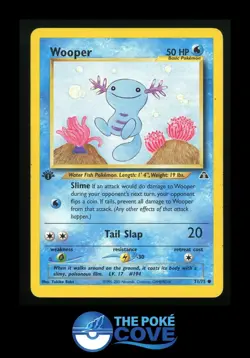 Wooper 71/75 | Neo Discovery 1st Edition | Pokemon Common | MP - Image 1