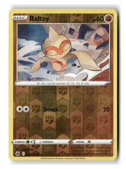 Baltoy 070/159 Common Crown Zenith Pokemon Reverse Holo Near Mint - Image 1