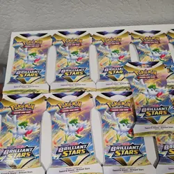 Pokemon TCG Sword & Shield Brilliant Stars Sleeved Booster Shaymin - 18 Pack Lot 820650809972 - Image 4