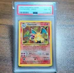 Pokemon Charizard Base Set Holo Rare #4/102 PSA 8 1999 - Image 1