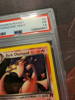 PSA 1.5 Dark Charizard Holo Swirl Team Rocket Unlimited #4/82 Pokemon Low POP - Image 3
