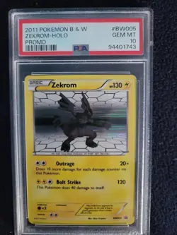*POP 3* PSA 10 - 2011 Pokemon B & W Zekrom Promo BW005 - Image 1