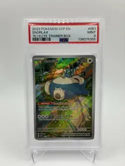 2023 POKEMON SVP EN-SV BLACK STAR PROMO 151 ELITE TRAINER BOX #051 SNORLAX PSA 9 - Image 1