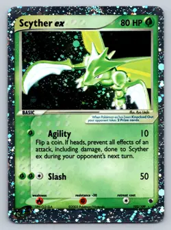Scyther ex 102/109 EX Ruby & Sapphire Cosmos Holo Vintage LP - Image 1