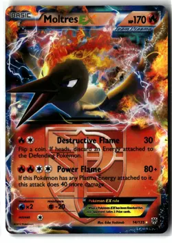 Moltres EX ⭐ 14/135 Holo Rare EX Plasma Storm 2013 Pokemon NM/LP - Image 1