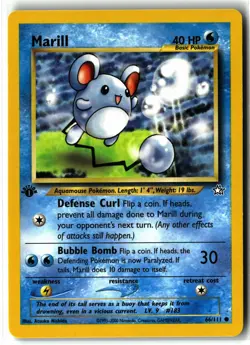 Marill ⭐ 66/111 1st Edition Common Neo Genesis 2000 Pokemon NM - Image 1