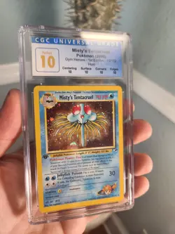 (POP 1) CGC 10 PERFECT 1st Ed. Misty's Tentacruel Gym Heroes 10/132 Holo Pokemon - Image 1