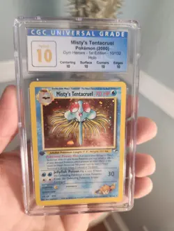 (POP 1) CGC 10 PERFECT 1st Ed. Misty's Tentacruel Gym Heroes 10/132 Holo Pokemon - Image 2