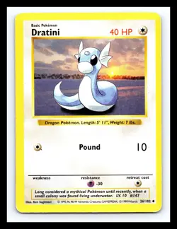 💥 Dratini | Pokemon TCG 1999 | (Shadowless Set) Non Holo Vintage # 26/102 - Image 1